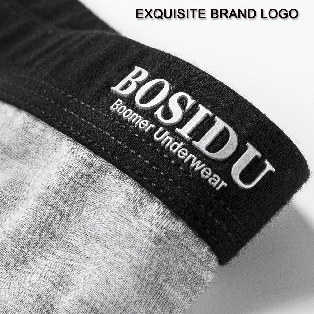 Bosidu Men\'s 4 Pack Breathable Modal Boxer Brief Underwear with Box Pack (Medium, A:4 Pairs Boxer Briefs)