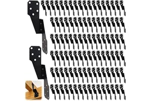 MIXIFLOR 30 Pack Heavy Duty Hurricane Ties with Black Powder-Coated, Hurricane Straps Trusses/Rafters Ties Brackets Joist Hangers for Wood, Shed, Roof