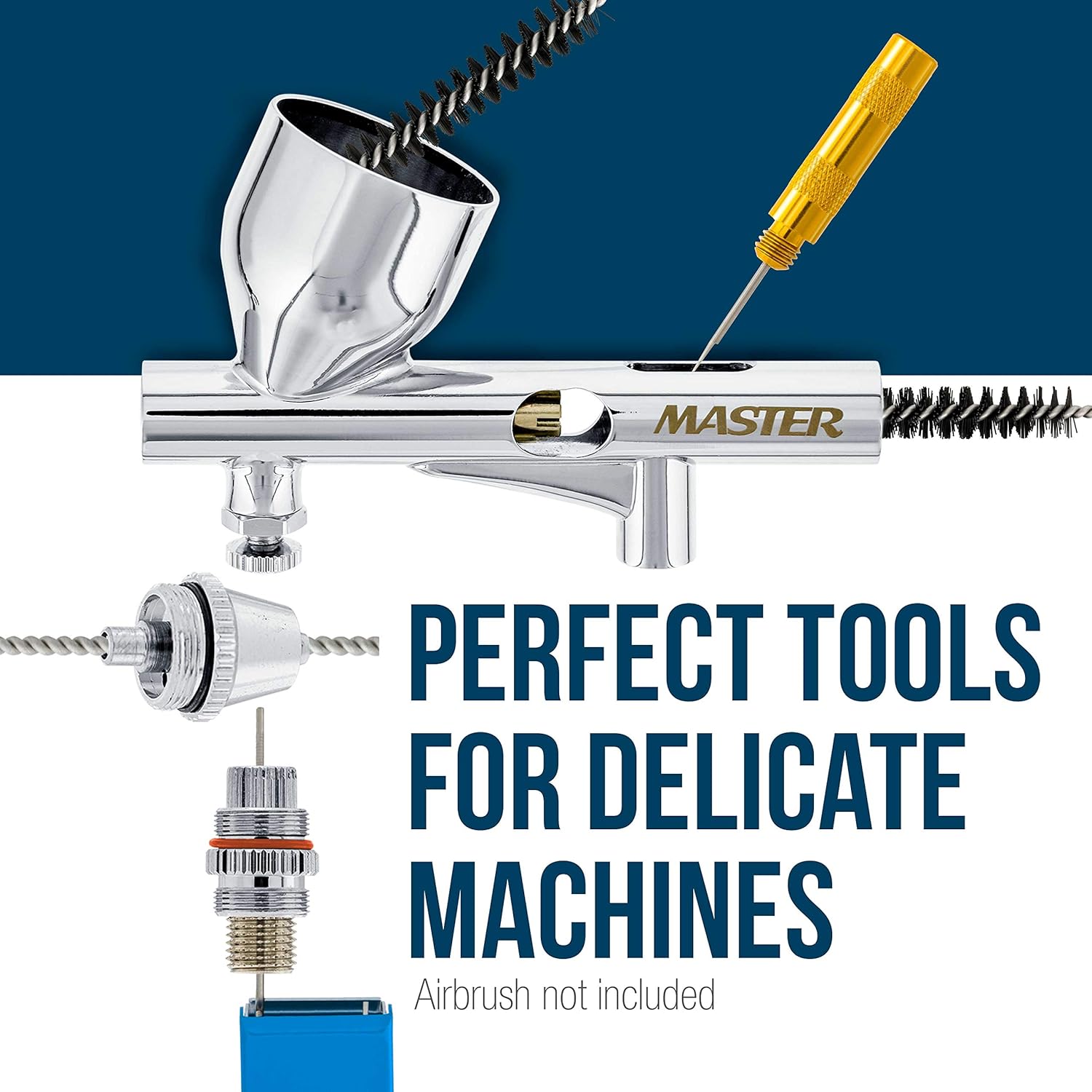 TCP Global Carburetor, Airbrush, Spray Gun 25 Piece Needle and Brush Cleaning Tool Set Kit - 18 Wire Needles, 5 Brushes, 1 Sharp Pick - Carb Cabon Jet Cleaner, Remove Nozzle Paint, Dirt, Tattoo Tube: Automotive