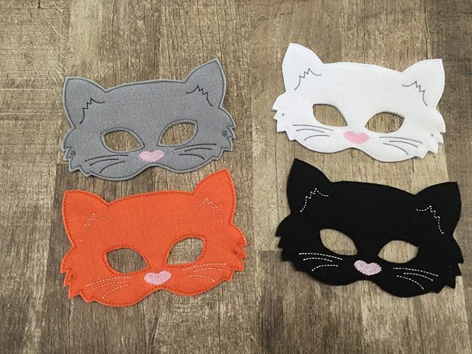 Kitty Cat Felt Mask For Costume Handmade