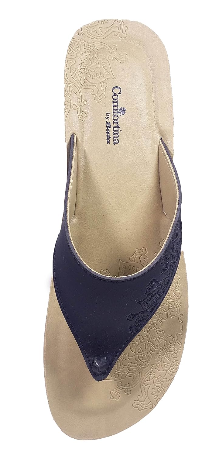 bata women's soft heel chappal and slippers