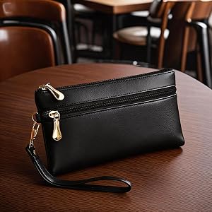 Women's Wristlet Wallet, Removable Wrist Strap, Fits 6.7 Inch Phone, Cash, Keys & Small Cosmetics