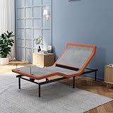 ESHINE Twin XL Adjustable Bed Frame with Lumbar Support, Head-Pillow-Tillt, Under Bed Light, Smart App Control, Zero Gravity, Ergonomic Incline, Wireless Remote, Dual USB Port, 6000 Series