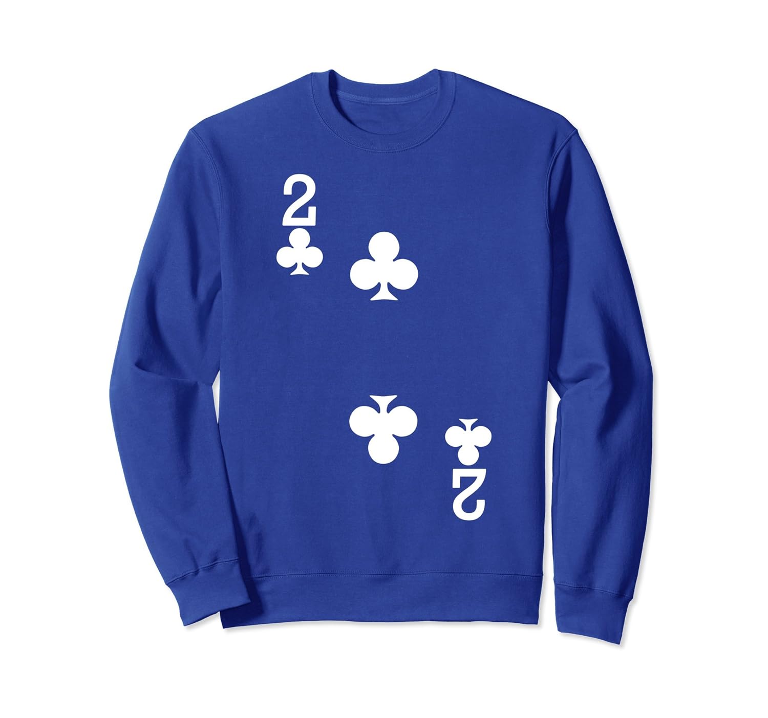 2 of Clubs - Playing Card Halloween Sweatshirt (Dark)-Rose