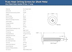#8 x 1" Phillips Modified Truss Head Self-Drilling