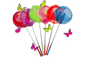 Toromp Telescopic Butterfly Nets - Great for Catching Insects Bugs Fishing - Outdoor Toy for Kids Playing - Extendable from 6.8" to 34" and Anti Slip Grip