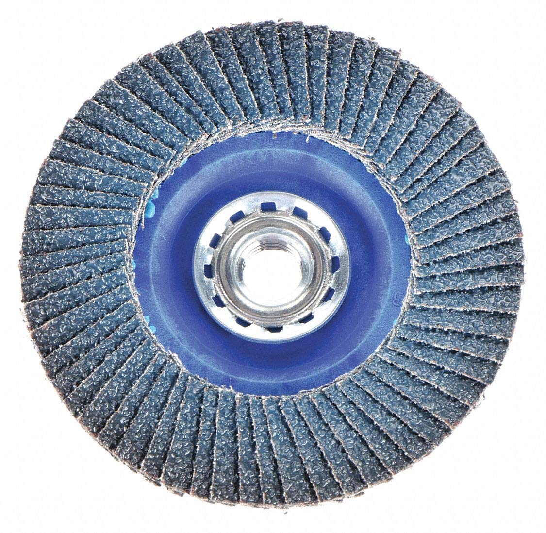 Norton 41/2" Flap Disc, Type 27, 5/8"11 Mounting Hole, Extra Coarse, 36 Grit Zirconia Alumina