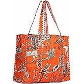 INDACORIFY Beautiful Printed Cotton Tote Bag Women Shopping Carry Bag Indian Handmade Shopping Bag Ethnic Baho Hippie Bag Shoulder Bags
