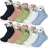 Foaincore 10 Pairs Fuzzy Socks for Women Cozy Fluffy Warm Soft Slipper Socks Thick Winter Gifts for Adult Gifts