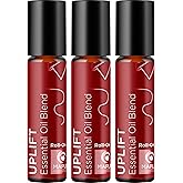 Uplift Essential Oil Roll On - Aromatherapy Essential Oil Roller with Lavender and Citrus Calming Essential Oils - Happy and Relaxing Essential Oil Blend with Orange Lemon & Grapefruit (3 Pack)