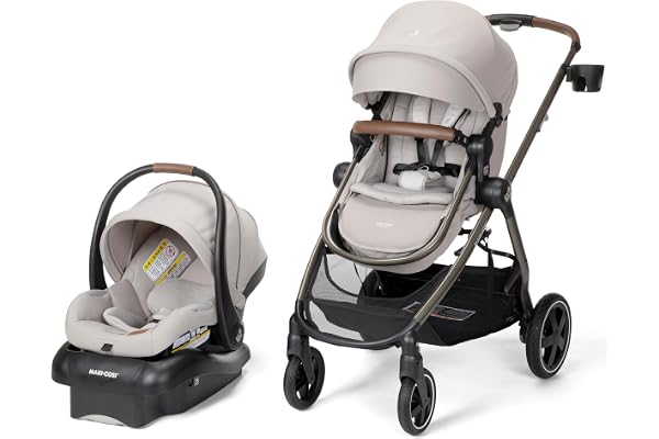 Maxi-Cosi Zelia 2 Luxe 5-in-1 Modular Travel System, New Hope Tan