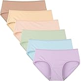 INNERSY Womens Underwear Cotton Hipster Panties Regular & Plus Size 6-Pack