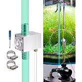 Clscea External Inline CO2 Diffuser Atomizer Aluminum Alloy for Planted Aquarium 12 mm