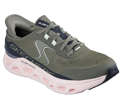 Skechers Women's Glide-Step ATLUS Hands Free Slip-INS Sneaker, OLV=Olive, 9.5
