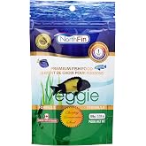 NorthFin Veggie Herbivore Fish Food, Spirulina Sinking Pellets, 1mm, 100g | Veggie Formula; sinking pellets for herbivores &amp; omnivores incl. mbuna and plecos; organic kelp first; crafted in Canada