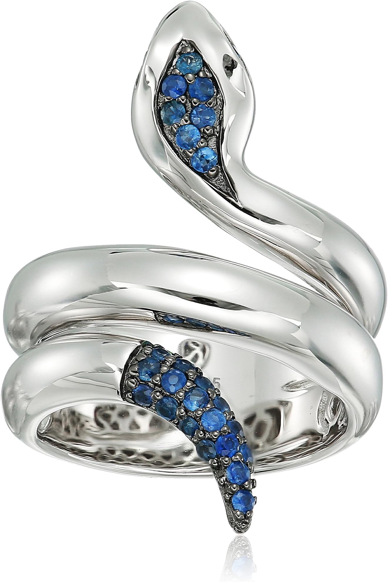 Womens 925 Sterling Silver Sapphire Ring, Blue, Size 7