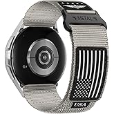 20mm Band Compatible with Samsung Galaxy Watch 7 6 5 4 FE Band 44mm 40mm/Watch 6 4 Classic 47mm 43mm 42mm 46mm/5 Pro 45mm/3 41mm/Active 2 Men,Fabric Nylon Strap for Garmin Vivoactive 5 3/Venu,S