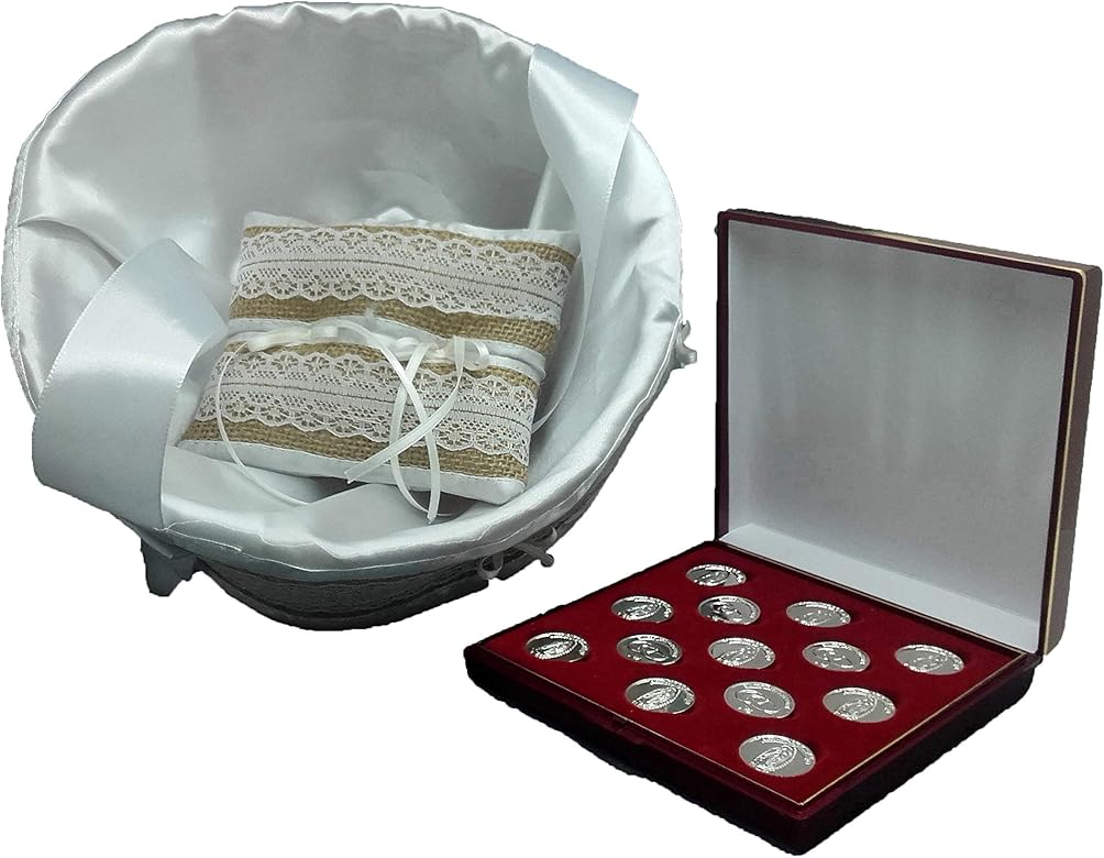 DOCOLASTRA Arras de la Vírgen de Guadalupe, con Conjunto para Boda: Amazon.es: Joyería