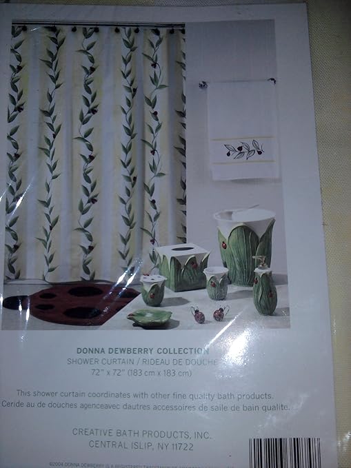 Amazon Com Creative Bath Ladybug Lane Shower Curtain Lady Bug Bathroom Decor Home Kitchen