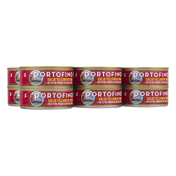 PORTOFINO SOLID YELLOWFIN TUNA IN EXTRA VIRGIN OLIVE OIL – 4.5OZ CAN (PACK OF 12)