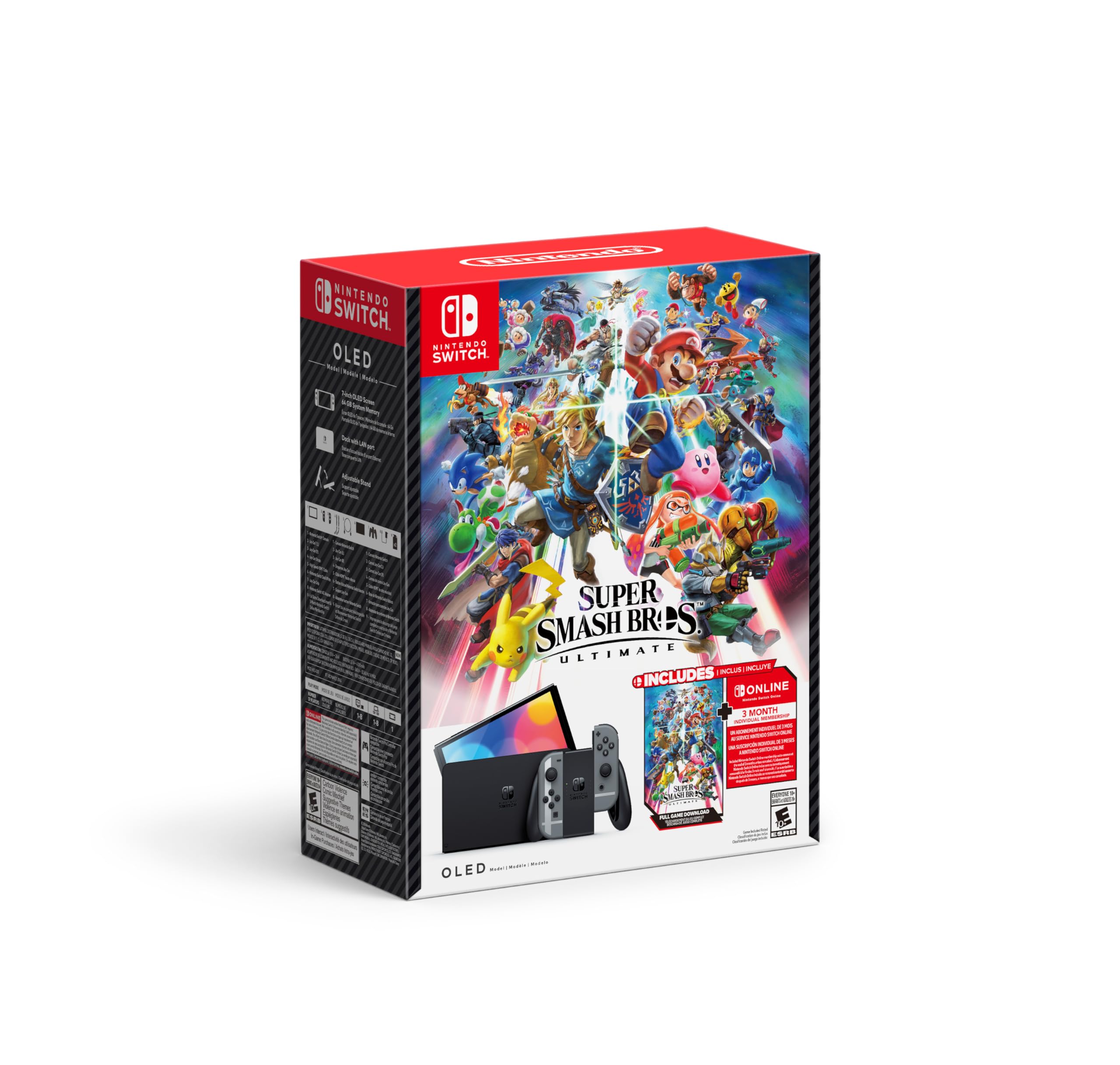Photo 1 of Nintendo Switch™ - OLED Model: Super Smash Bros.™ Ultimate Bundle (Full Game Download + 3 Mo. Nintendo Switch Online Membership Included)