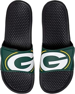FOCO NFL Unisex - Big Logo Slide Flip Flops Sandals