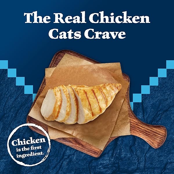 BLUE BUFFALO WILDERNESS HIGH-PROTEIN GRAIN-FREE WET FOOD FOR ADULT CATS 7+, CHICKEN RECIPE, 5.5-OZ., 24-COUNT