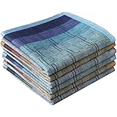 LACS Handkerchiefs Mens Luxury 100% Cotton Handkerchiefs Plaid Pack
