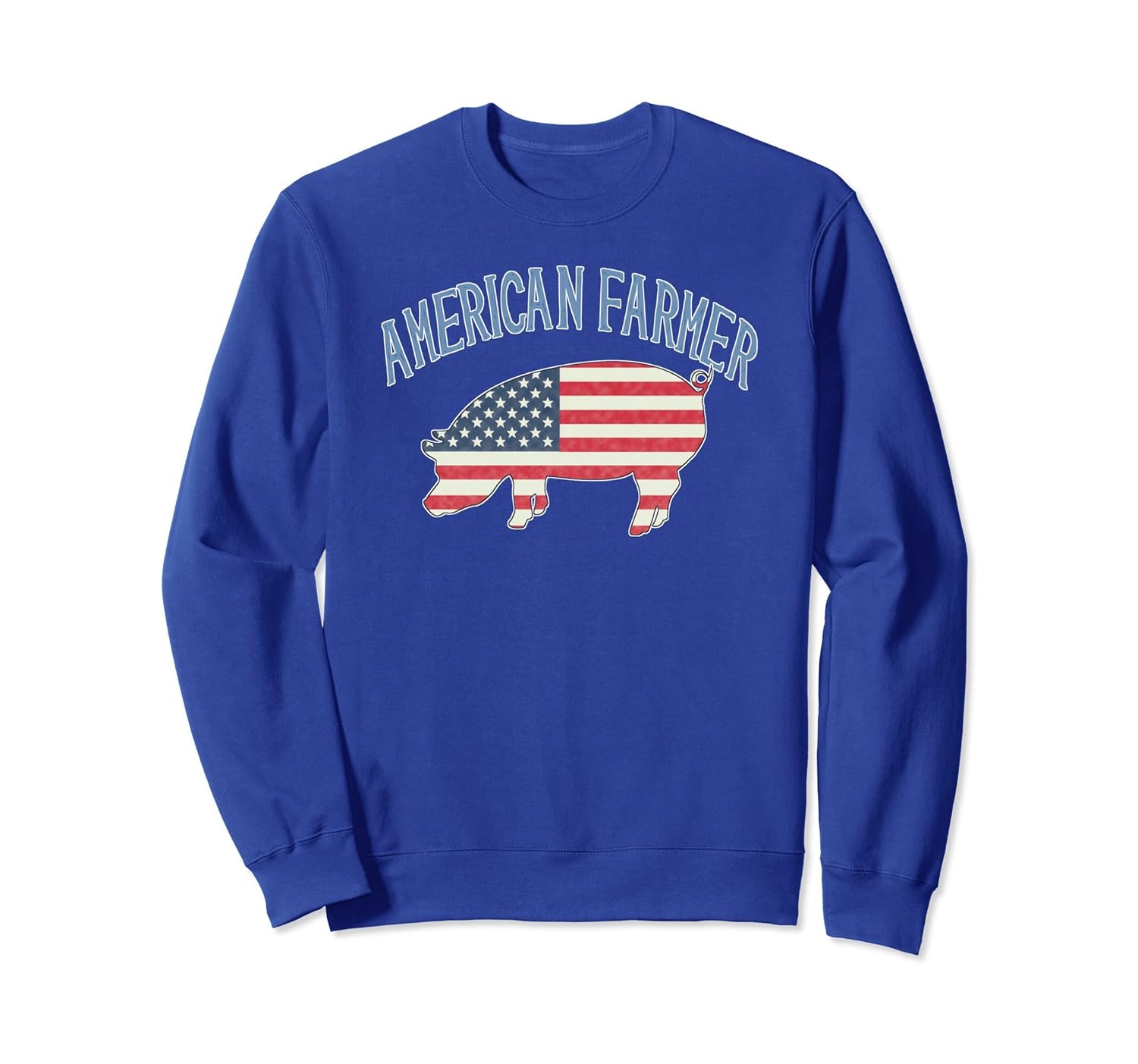 American Pig Farmer Patriot Distressed Flag Sweatshirt-anz