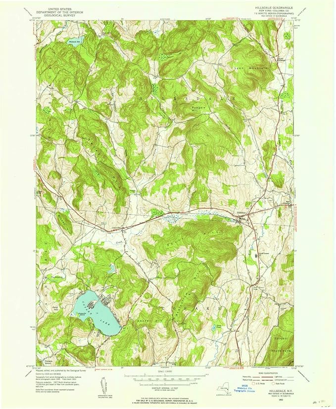YellowMaps Hillsdale NY topo map, 124000 Scale, 7.5 X 7.5