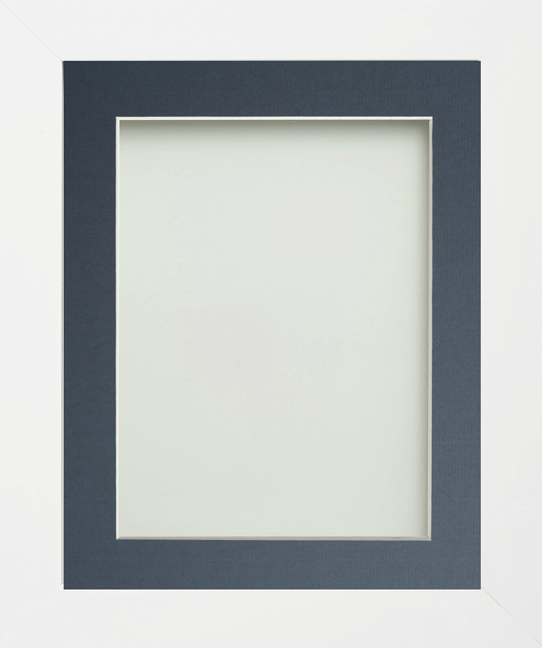 Frame Company Candy Range White Picture Photo Frames with Mount*Choice of Colours*