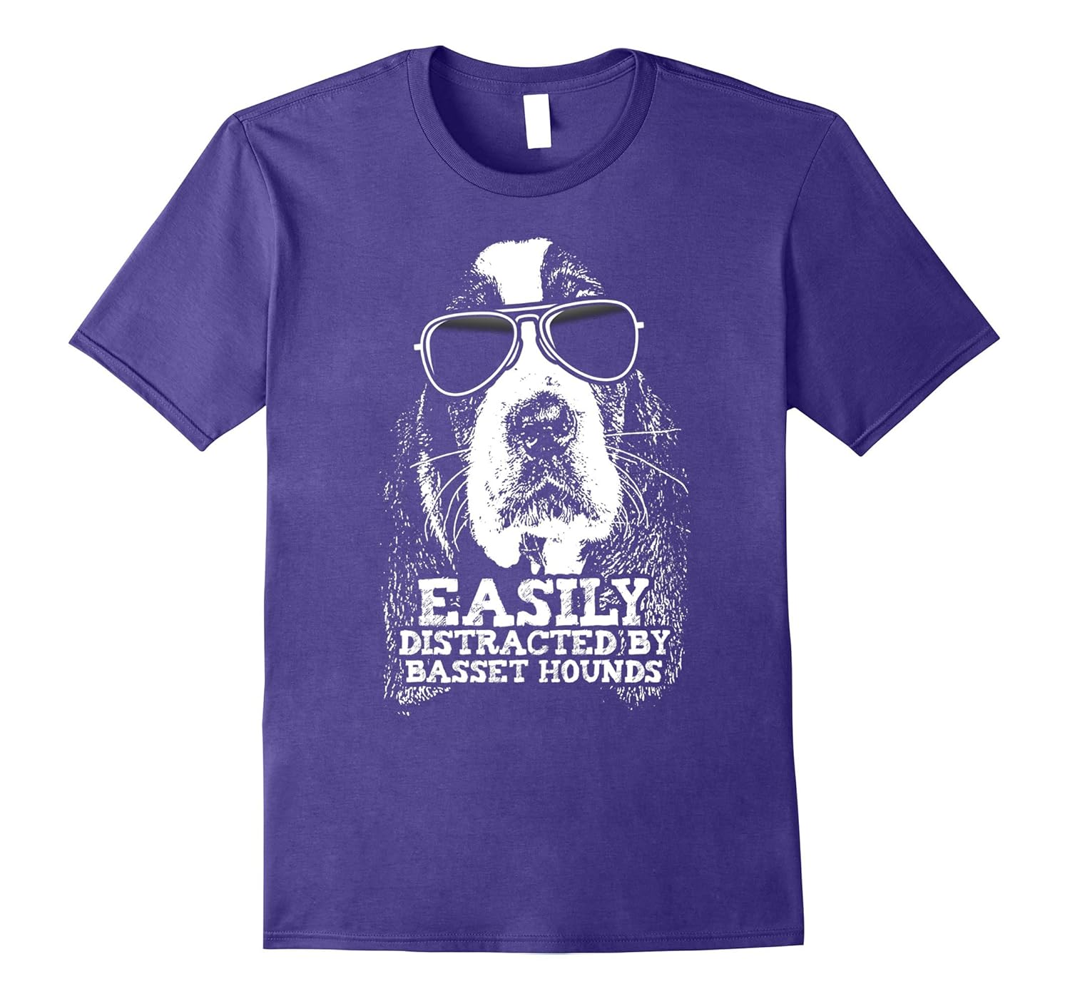 Distracted By Basset Hounds Funny Dog Loving T-Shirt-ANZ