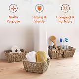 VonHaus Seagrass Storage Baskets Set of 4 Hand-Woven Hampers with Handles view 4