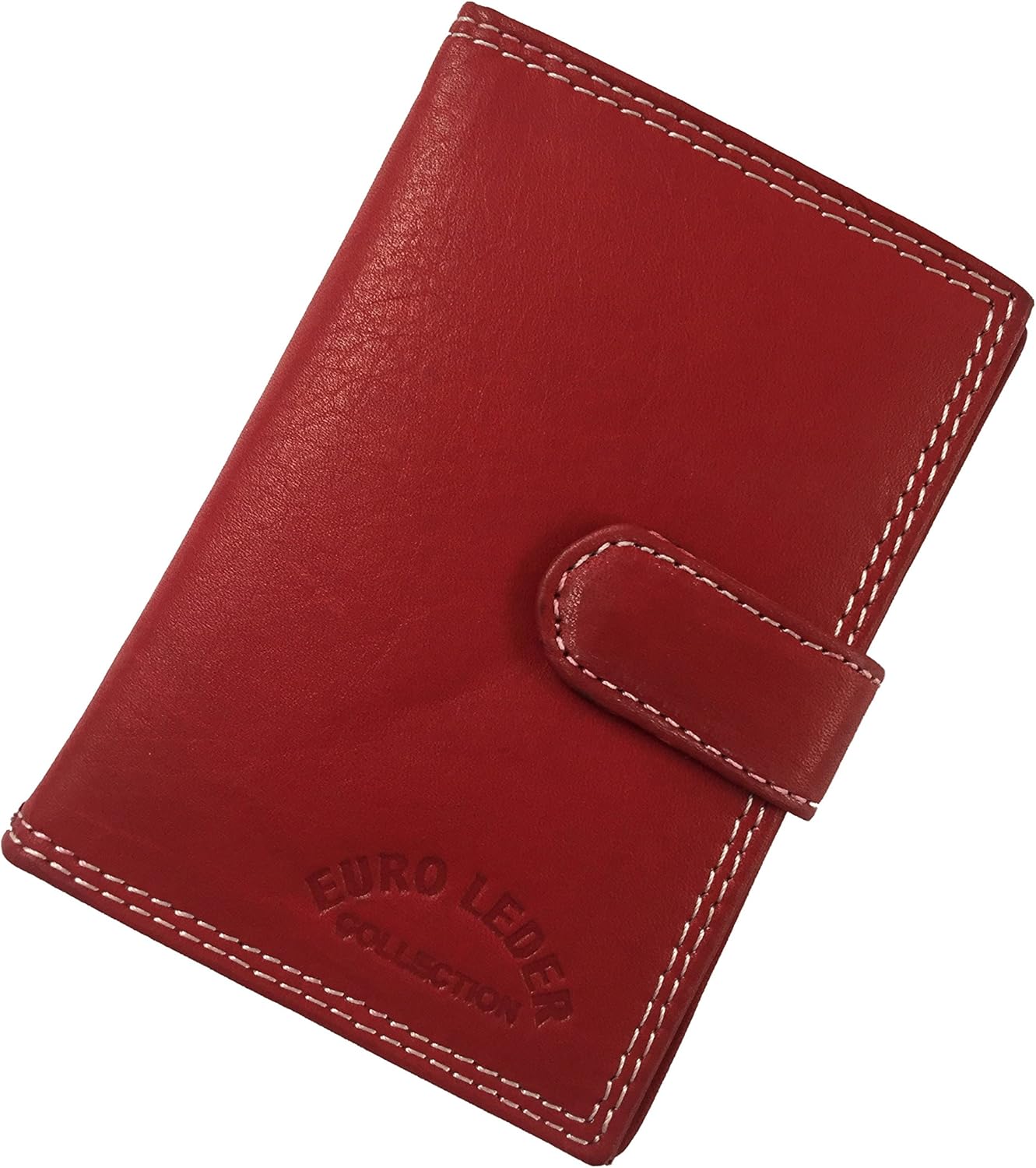 Charmoni Scheckheftasche Leder - Etui Für Karten & Ausweise In Rot