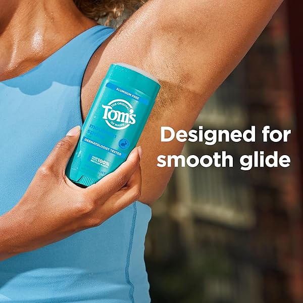 TOM’S OF MAINE MOUNTAIN SPRING NATURAL DEODORANT FOR MEN AND WOMEN, ALUMINUM FREE, NO ARTIFICIAL FRAGRANCES, DYES, OR PRESERVATIVES, BAKING SODA FREE, 48-HOUR ODOR PROTECTION, 3.25 OZ