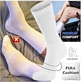 Kensington Men’s Sport Socks 10 Pairs White Crew Cushioned Cotton Size 6-11 view 6