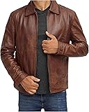 Blingsoul Real Lambskin Brown Leather Jacket for