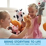 JOYIN 6-Piece Farm Animal Hand Puppet Set with Moving Mouth view 4