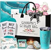 Best Grandma Gifts, Valentines Day Gifts for Grandma from Granddaughter Grandchildren Grandkids, Unique Grandmother Birthday Gift Nana Gift Basket for Gigi Grandmother New Granny w/ Canvas Tote Bag