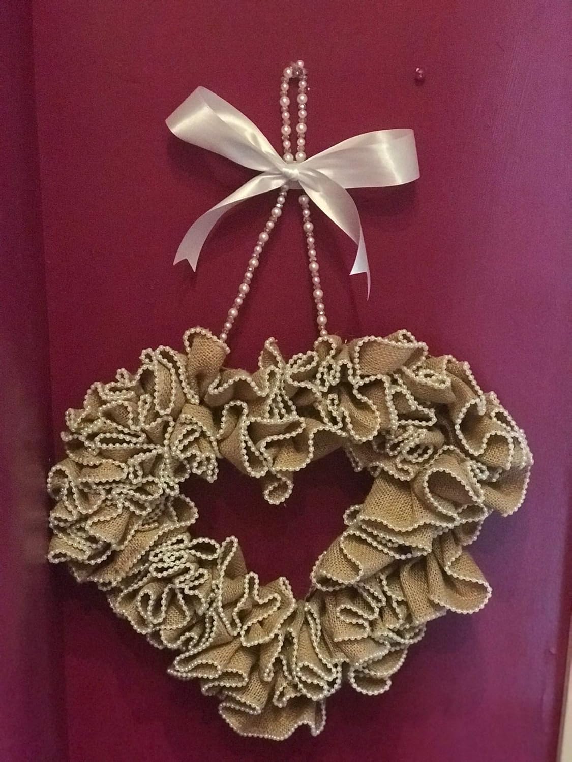 heart burlap wreath