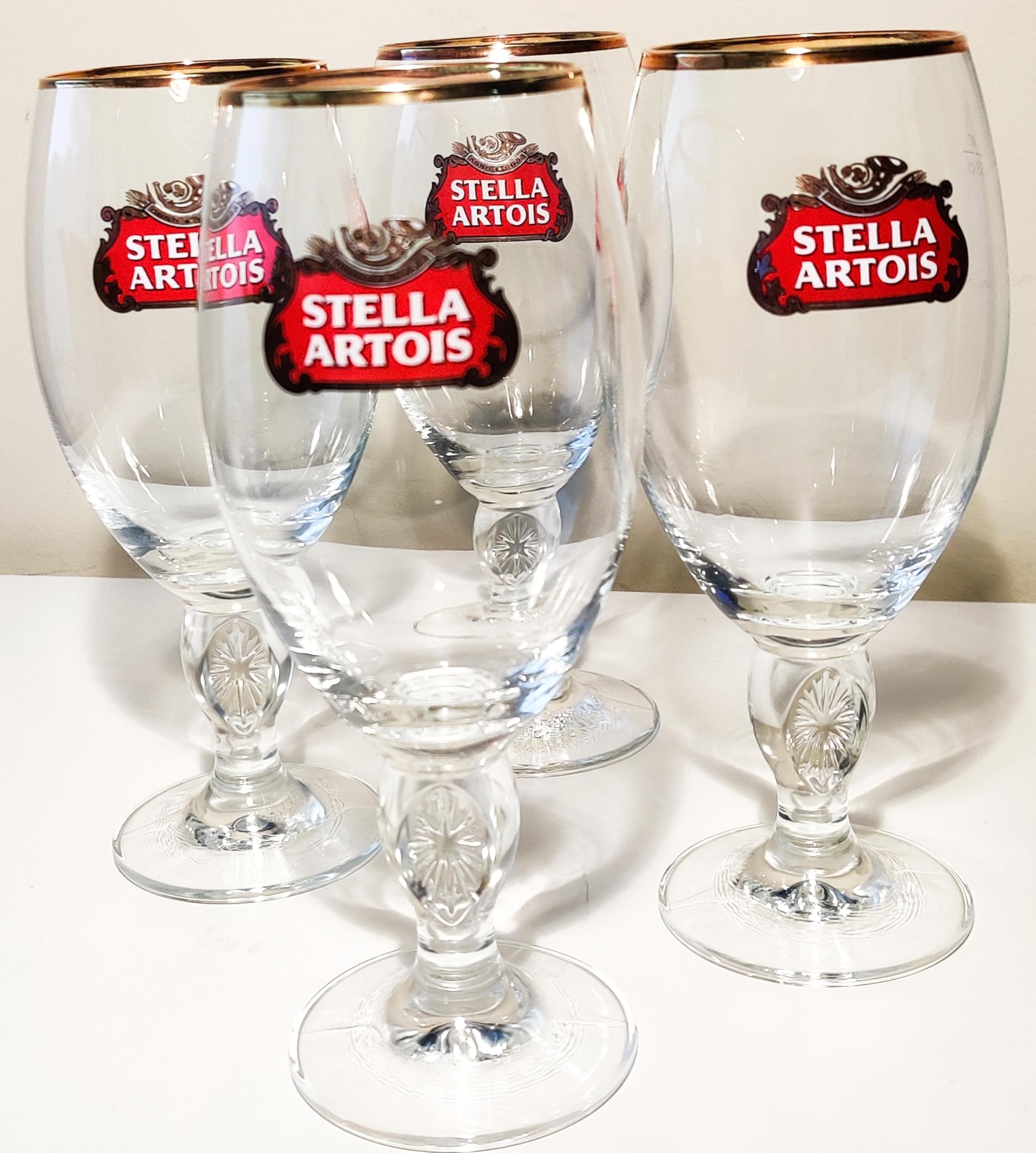 Stella Artois Signature Chalice Set of 4 (33 CL) | Premium Beer Glasses for Perfect Pour