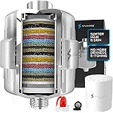 SparkPod 23 Stage Shower Head Filter for Dry Hair and Skin - High Output Universal Shower Filters to Remove Toxic Chemicals, Chlorine & Heavy Metals (Luxury Polished Chrome)