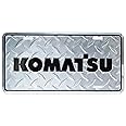 Komatsu Diamond Plated Embossed Metal License Plate Tag