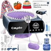 Caydo Electric Knitting Machine M1 Pro, 48 Needle Automatic Knitting Kit | Highly Efficient Hands-Free, Preset Row Counter, Dual Mode Electric Circular Knitting Loom Machine for Fast DIY Hat, Scarves