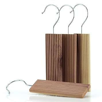 Hangerworld 12 Zedernholz Blöcke zum Aufhängen 13cm Langzeit natürlicher Mottenschutz gegen Motten