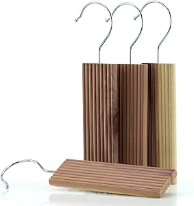 Hangerworld 12 Bloques Antipolilla Natural en Madera de Cedro para