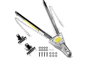 Biltek Adjustable Tow Bar with 5000 lbs Towing Capacity, Universal Tow Bar with 2X Safety Chains, Compatible Tow Bars for Jee