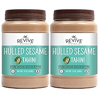 Revive Naturals Stone-Ground Native Sesame Tahini, Hulled, Unsalted, Non-GMO, Gluten-Free, Kosher, Vegan, Tree Nut-Free…