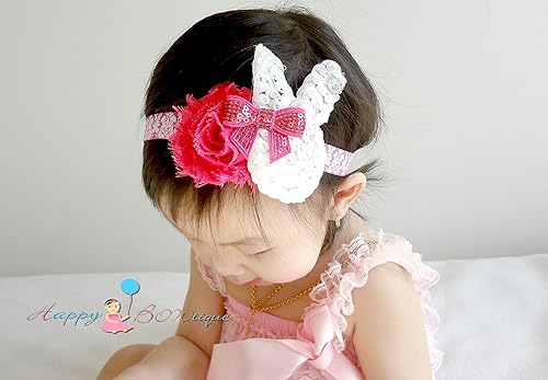 hot pink baby headband