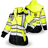 KwikSafety - Charlotte, NC - BOMBTRESS Safety Bomber Jacket for Women | Hi Vis Insulated Bomber Jacket
